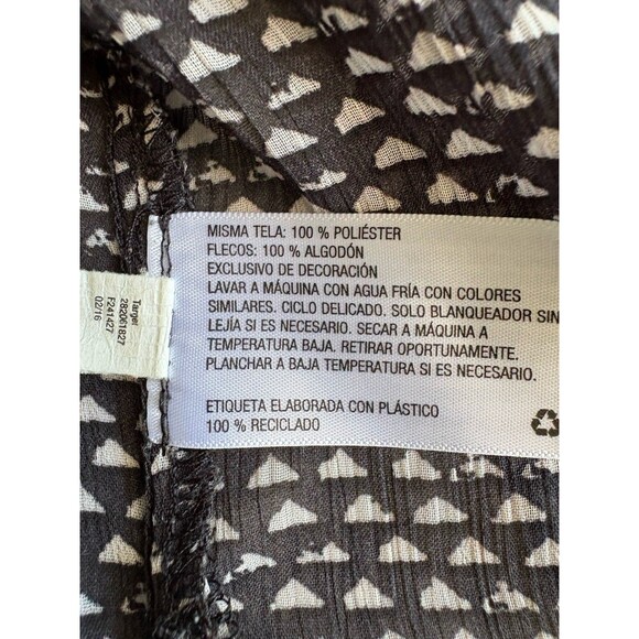 Xhilaration Open Front Kimono Beach Cover Up Print Fringe Hem Embroidery S‎ Blue - Picture 9 of 9